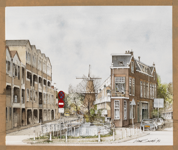 30538 Gezicht vanaf de Weerdsingel O.Z. te Utrecht op de Stroomkade met links de Gruttersdijk, rechts de Hopakker en op ...